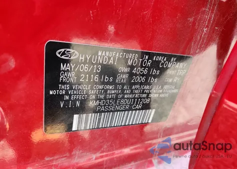 2013 Hyundai Elantra Gt z USA, uszkodzony, nr VIN KMHD35LE8DU111208